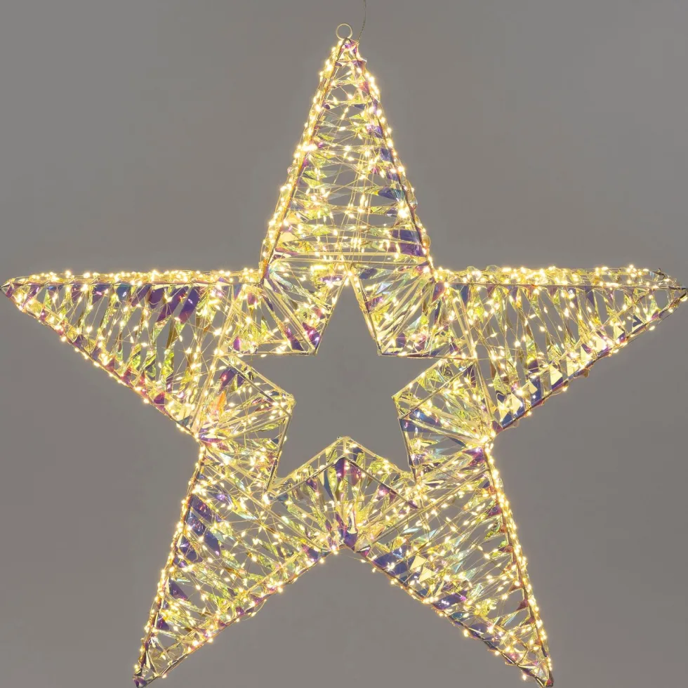Intratuin kerstfiguur Iris ster met verlichting D 60 H 9 cm