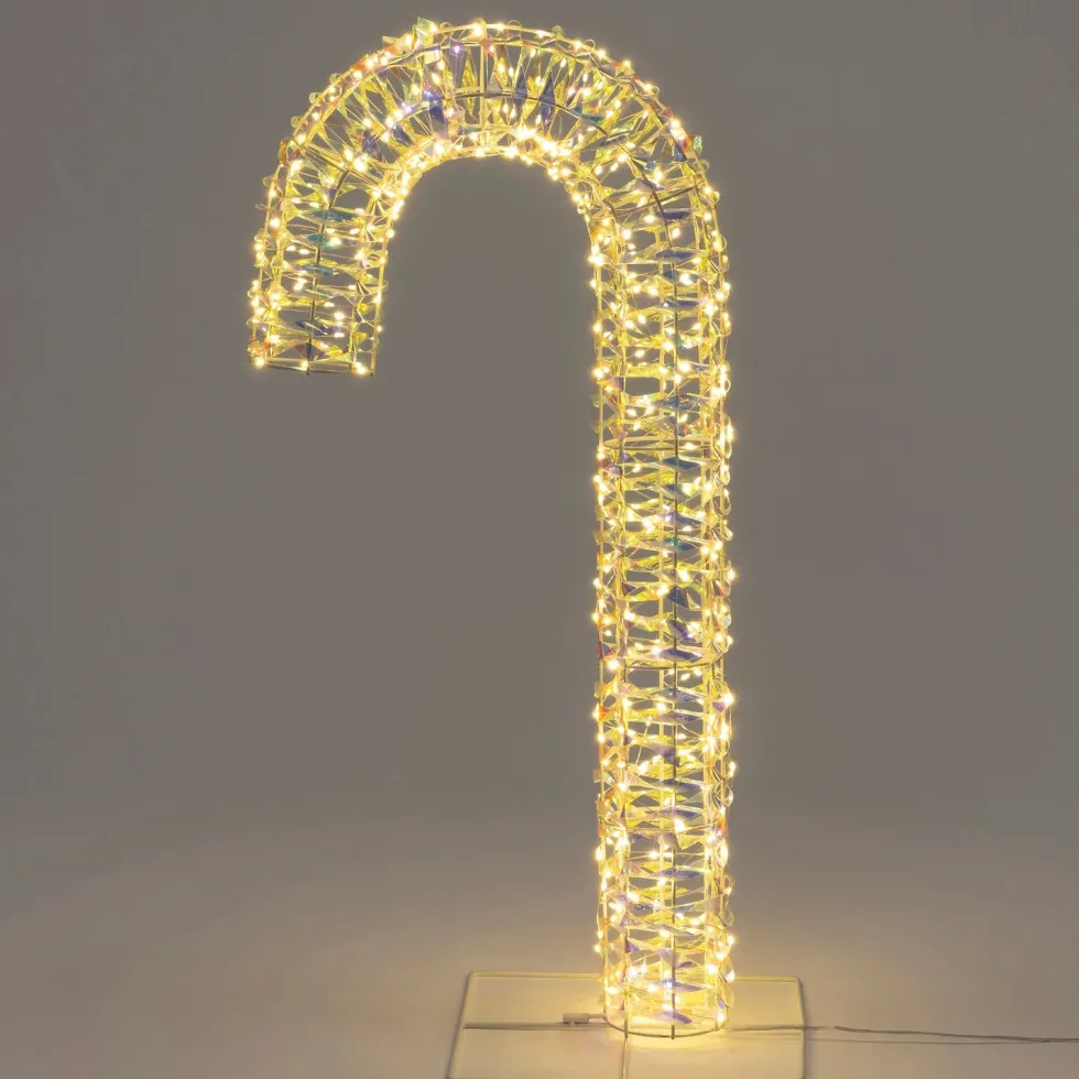 Intratuin kerstfiguur Iris zuurstok met verlichting 35 x 9 x 74 cm