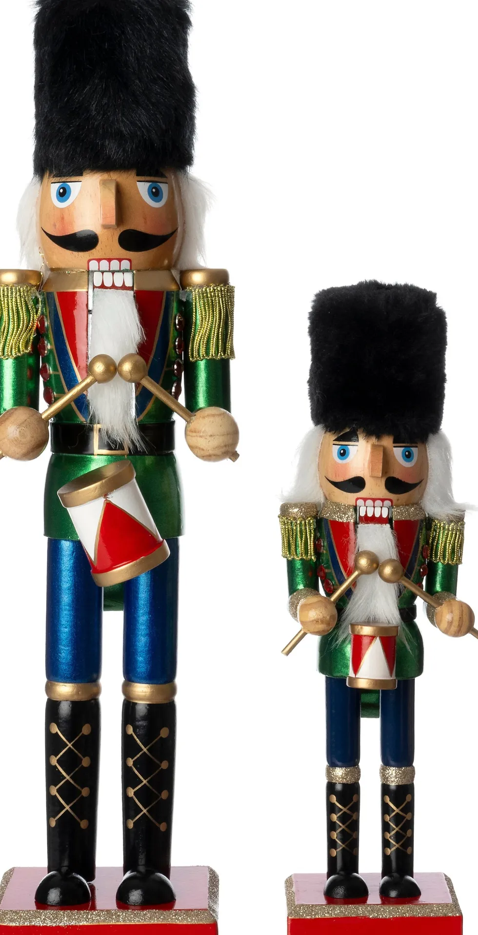 Intratuin kerstfiguur Jari notenkraker groen / blauw / zwart 7,2 x 6,1 x 25 cm