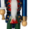 Intratuin kerstfiguur Jeppe notenkraker blauw / groen / zwart 7 x 6,1 x 25 cm