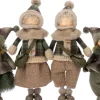 Intratuin kerstfiguur Jolien kind met rok groen / bruin 27 x 21 x 42 cm