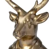 Intratuin kerstfiguur Joren borstbeeld rendier goud 18 x 14,5 x 34,5 cm