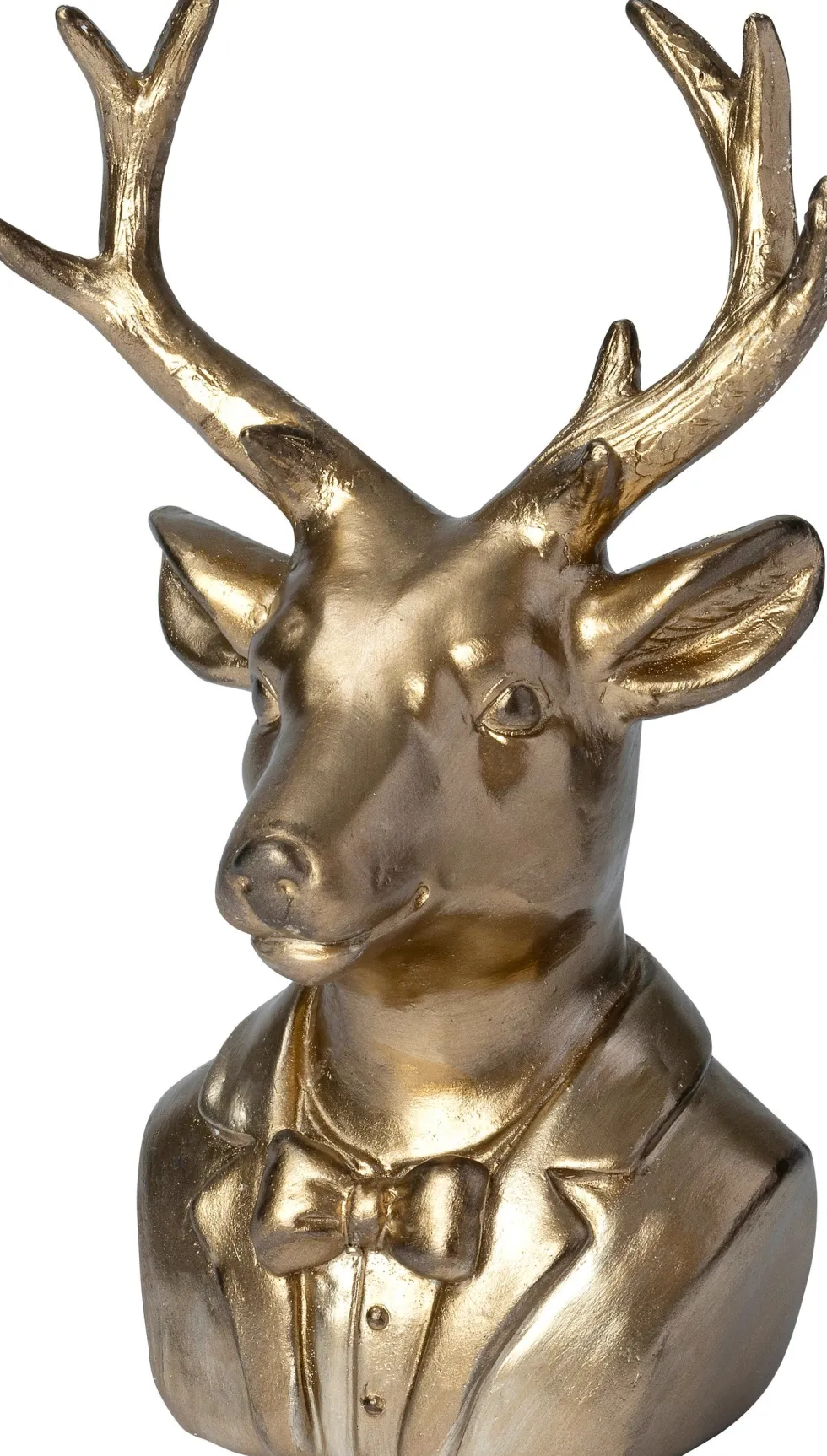 Intratuin kerstfiguur Joren borstbeeld rendier goud 18 x 14,5 x 34,5 cm