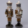 Intratuin kerstfiguur Josa notenkraker bruin / wit 8,4 x 8 x 25 cm