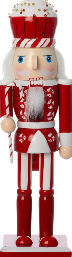 Intratuin kerstfiguur Kaja notenkraker rood / wit 7 x 6 x 25 cm