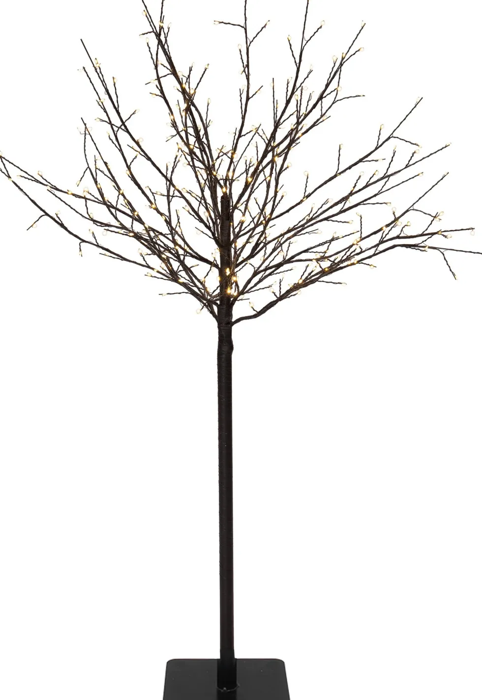 Intratuin kerstfiguur kerstboom met LED zwart D 31 H 120 cm warm wit