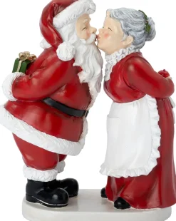 Intratuin kerstfiguur kerstman kusje rood / wit 23,5 x 13 x 28,5 cm