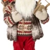 Intratuin kerstfiguur kerstman met slee 23 x 17 x 60 cm