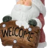 Intratuin kerstfiguur kerstman rood / wit met verlichting 23 x 19,5 x 49,5 cm