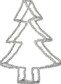 Intratuin kerstfiguur kerstboom transparant met verlichting 29 x 5,8 x 35 cm