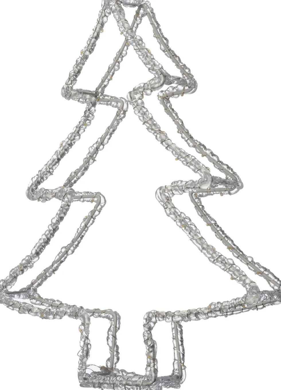 Intratuin kerstfiguur kerstboom transparant met verlichting 29 x 5,8 x 35 cm
