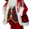 Intratuin kerstfiguur kerstman met cadeau rood 23 x 12,5 x 46 cm