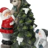 Intratuin kerstfiguur kerstman rood / wit met verlichting 25 x 14,5 x 32 cm