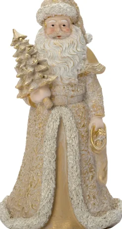 Intratuin kerstfiguur kerstman goud 8 x 8 x 15 cm