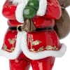 Intratuin kerstfiguur kerstman rood / wit 13,5 x 15,5 x 30,8 cm