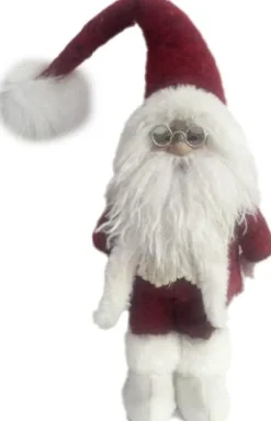 Intratuin kerstfiguur kerstman rood / wit 19 x 12 x 33 cm