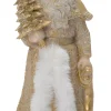 Intratuin kerstfiguur kerstman goud 14 x 12 x 23 cm