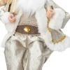 Intratuin kerstfiguur kerstman met cadeau crème 21,5 x 14,5 x 32,5 cm