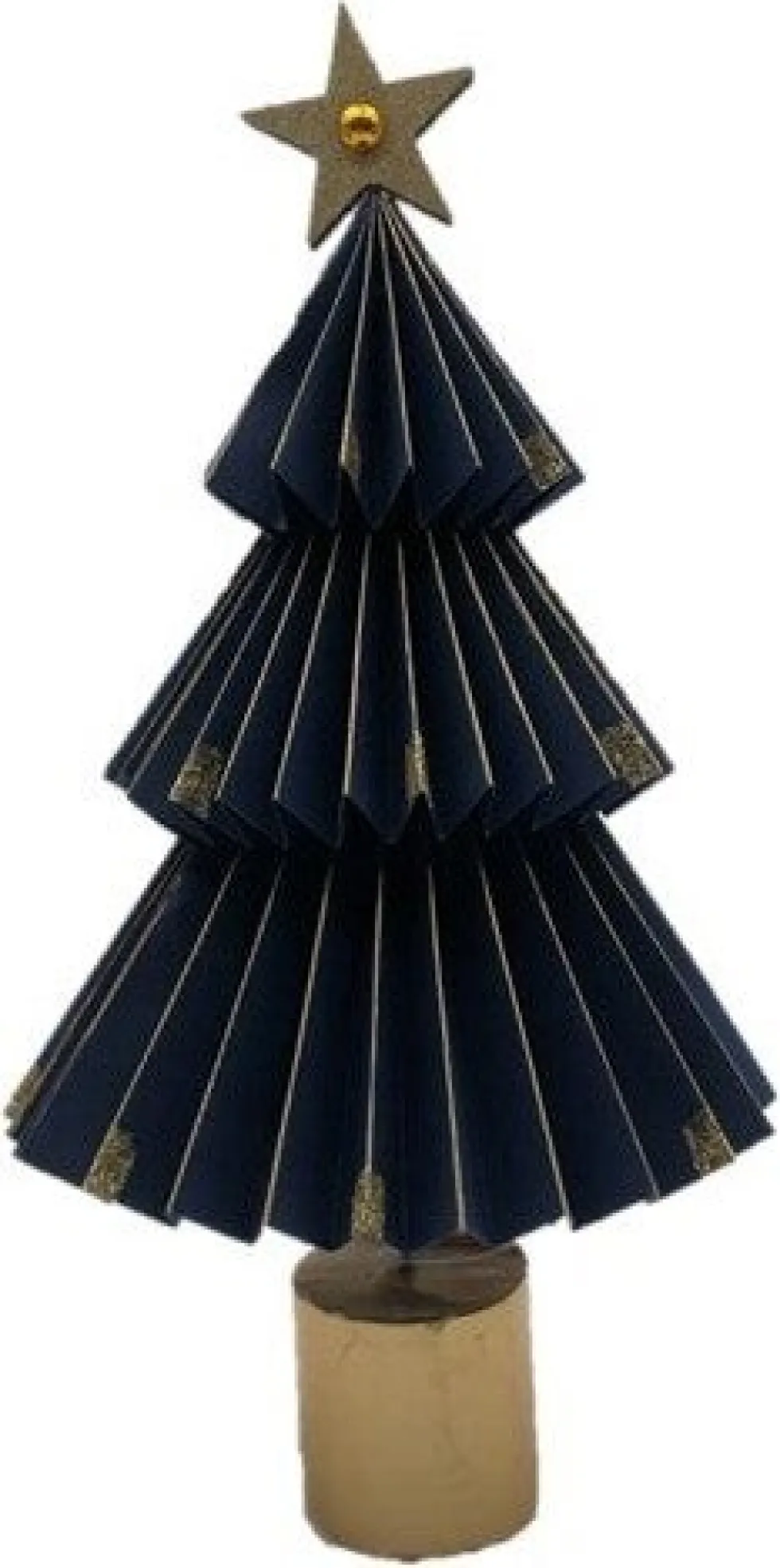 Intratuin kerstfiguur kerstboom op voet Anton blauw D 13 H 25 cm