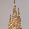 Intratuin kerstfiguur kerstboom met 10 LED lampjes warm wit D 20 H 80 cm
