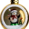 Intratuin kerstfiguur Kino pinguin goud met verlichting 6,5 x 5,8 x 8 cm