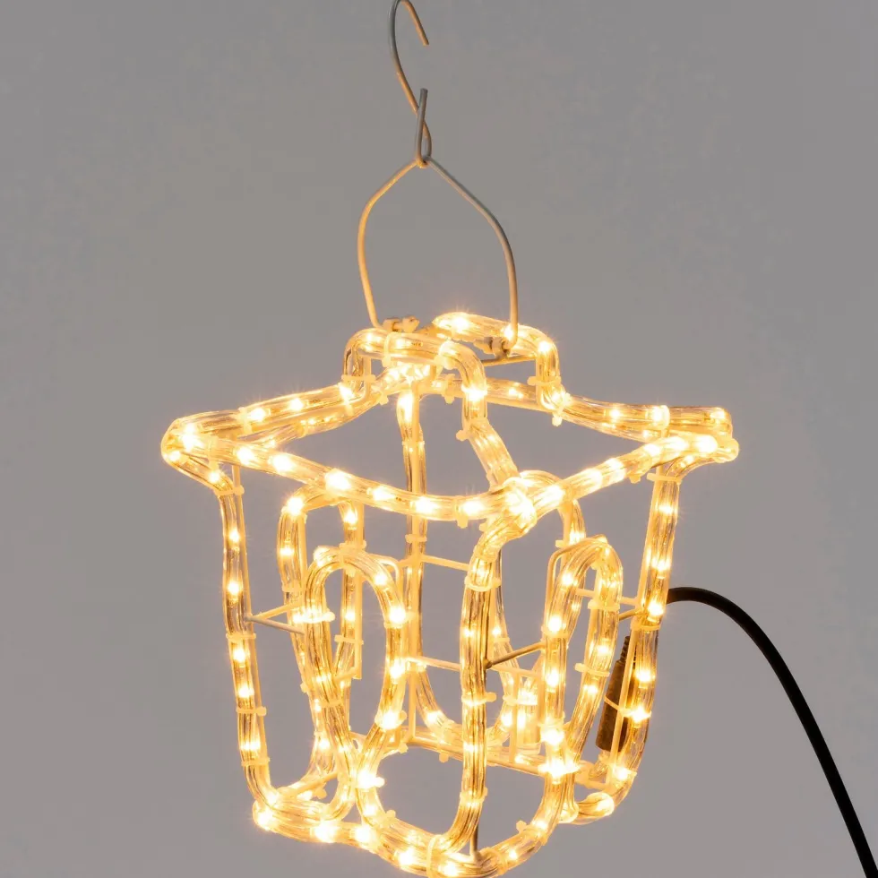 Intratuin kerstfiguur lantaarn met verlichting 22 x 24,5 x 22 cm
