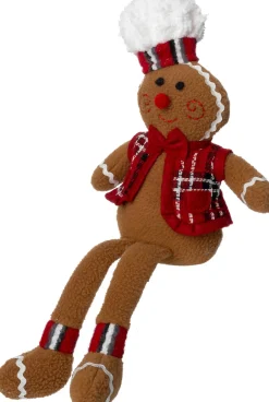 Intratuin kerstfiguur Laya peperkoekman bruin 15 x 6 x 36 cm