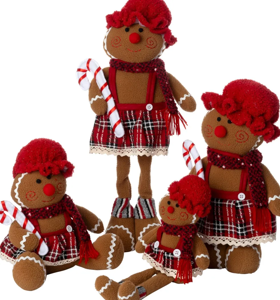 Intratuin kerstfiguur Laya peperkoekvrouw bruin 21 x 11 x 56 cm