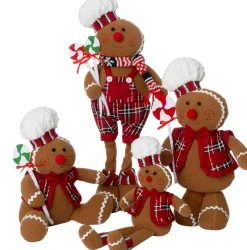 Intratuin kerstfiguur Laya peperkoekman bruin 20 x 12 x 38 cm