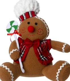 Intratuin kerstfiguur Laya peperkoekman bruin 23 x 18 x 28 cm