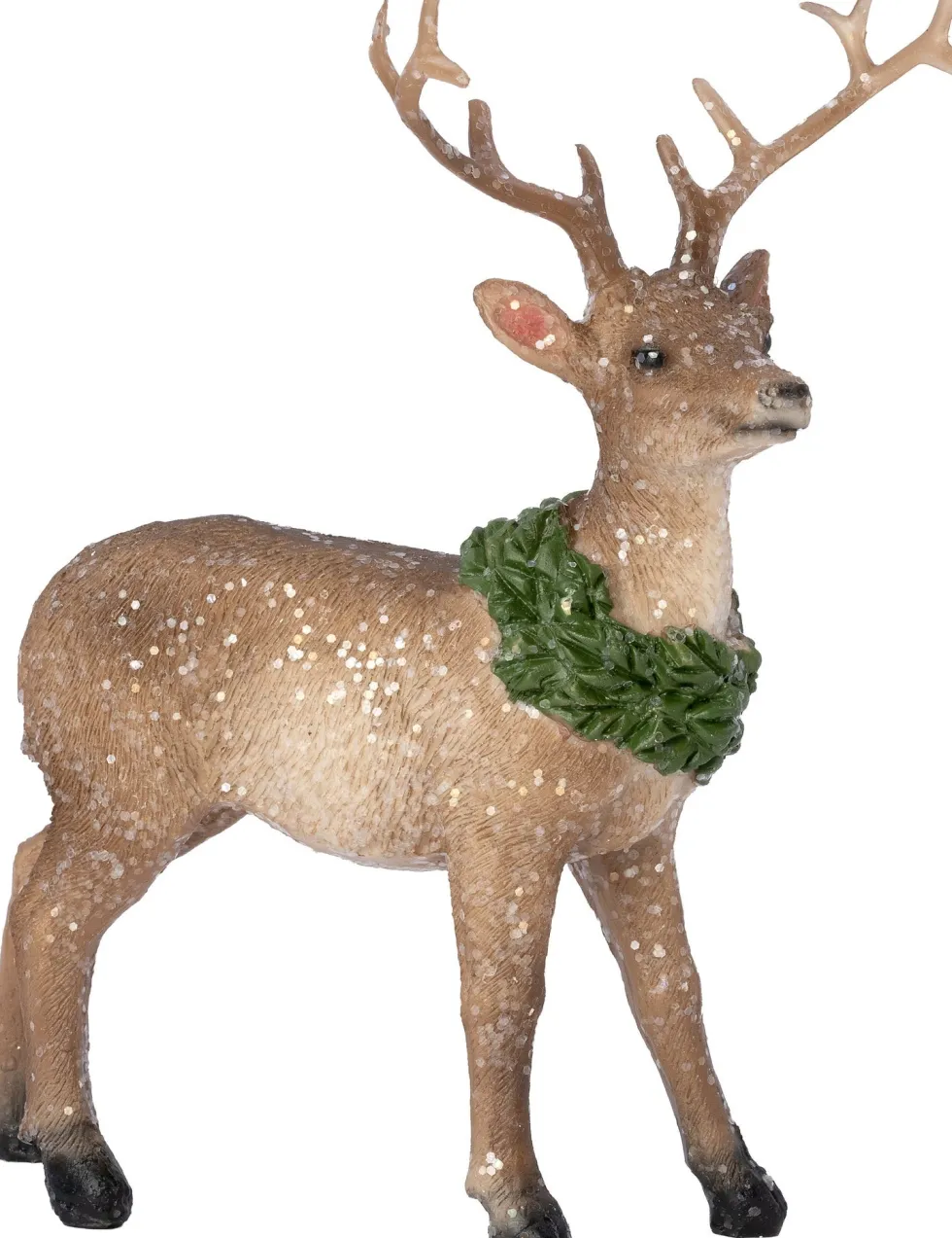 Intratuin kerstfiguur Lora hert staand bruin 11 x 7 x 17,5 cm