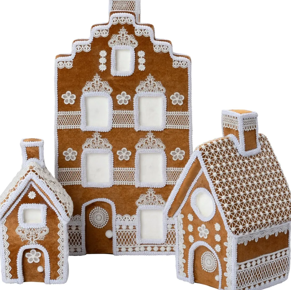 Intratuin kerstfiguur Maglia huisje bruin 14 x 13 x 24 cm