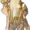Intratuin kerstfiguur Malthe kerstman goud / beige 28 x 20 x 60 cm