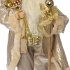 Intratuin kerstfiguur Malthe kerstman goud / beige 23 x 18 x 45 cm