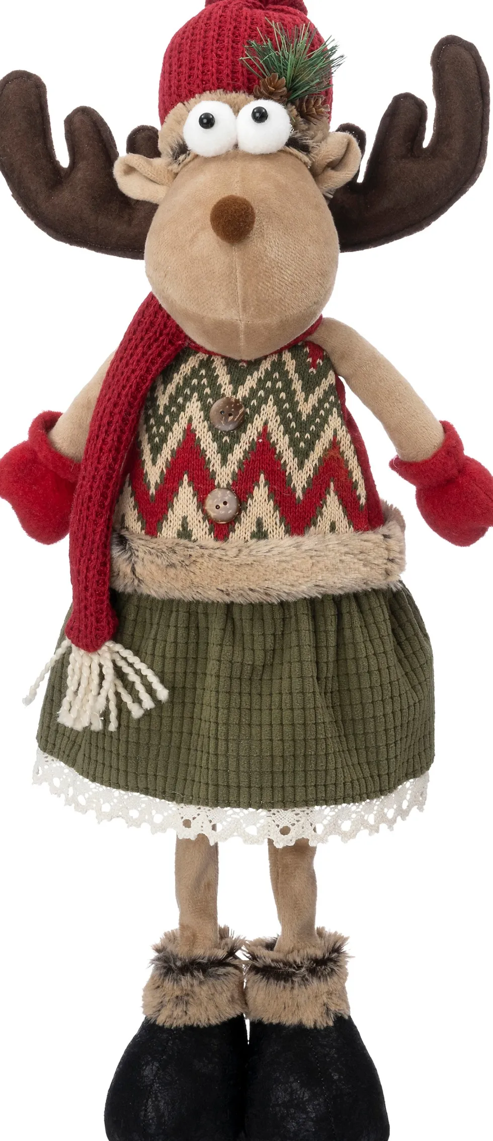 Intratuin kerstfiguur Miro eland rok 24 x 17 x 61 cm