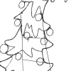 Intratuin kerstfiguur Nalvi kerstboom met verlichting 57 x 0,3 x 90 cm