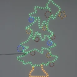 Intratuin kerstfiguur Nalvi kerstboom met verlichting 57 x 0,3 x 90 cm