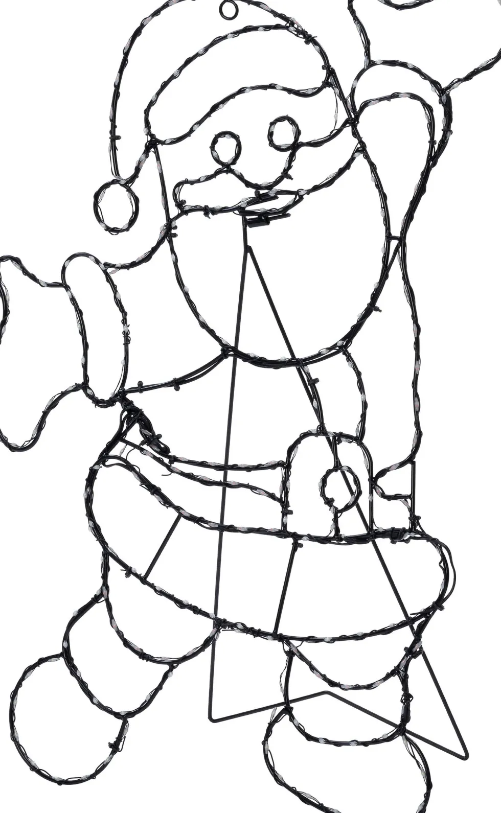 Intratuin kerstfiguur Nalvi kerstboom kerstman zwaaiend met verlichting 44 x 0,3 x 58 cm
