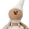 Intratuin kerstfiguur Nilo gemberkoekpop muts zittend beige 22 x 14 x 33 cm