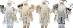 Intratuin kerstfiguur Nimrod kerstman zilver 23 x 18 x 45 cm