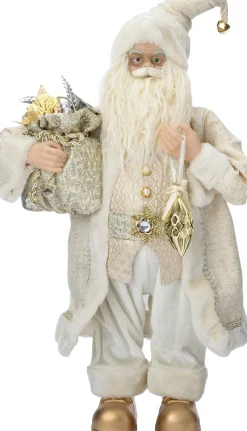 Intratuin kerstfiguur Nimrod kerstman beige 23 x 18 x 45 cm