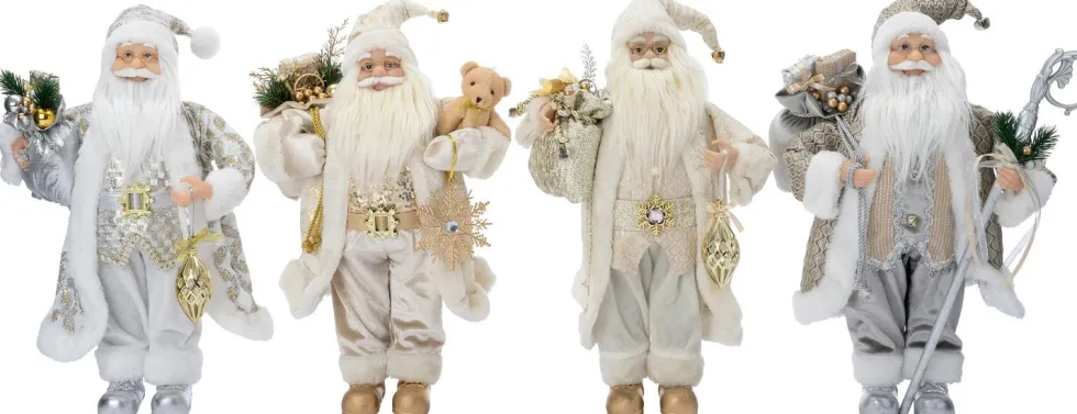 Intratuin kerstfiguur Nimrod kerstman beige 23 x 18 x 45 cm