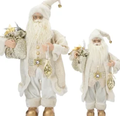 Intratuin kerstfiguur Nimrod kerstman beige 23 x 18 x 45 cm