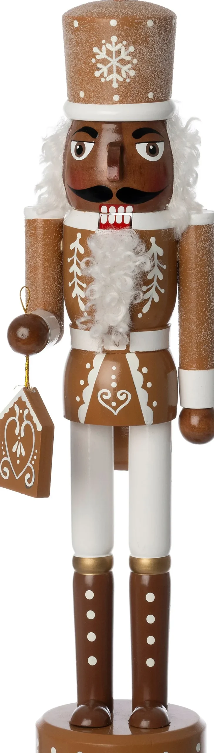 Intratuin kerstfiguur notenkraker hoed bruin 11 x 9 x 39,5 cm