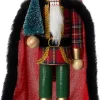 Intratuin kerstfiguur notenkraker rood / zwart / groen 9,7 x 8,1 x 38 cm