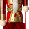 Intratuin kerstfiguur notenkraker rood / goud 10 x 8 x 39 cm