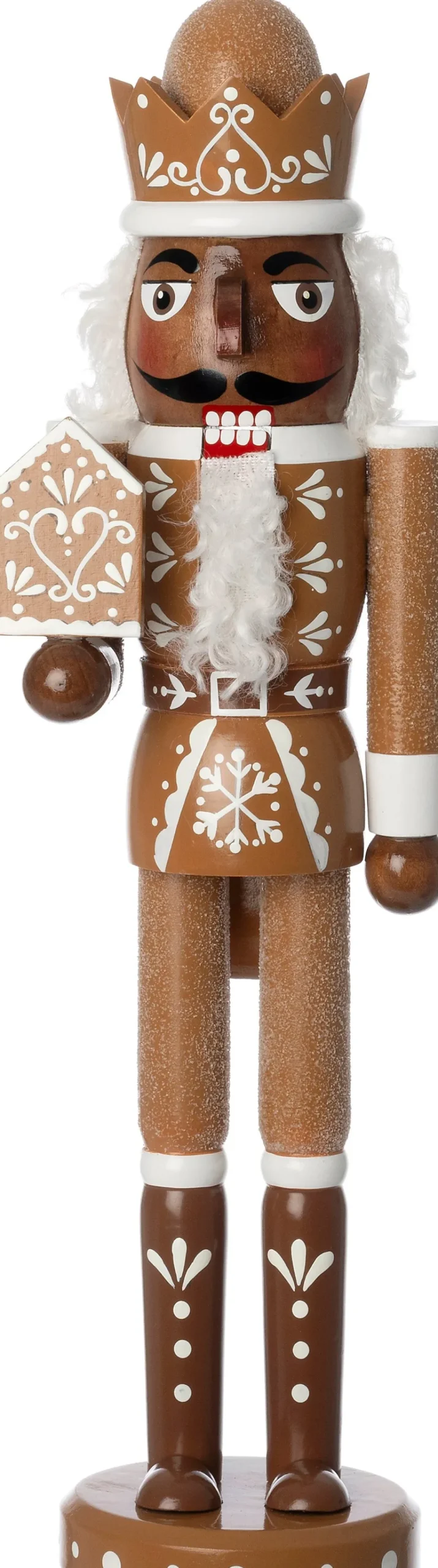 Intratuin kerstfiguur notenkraker kroon bruin 11 x 9 x 39,5 cm