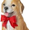 Intratuin kerstfiguur Olaf hond met kerstmuts bruin / rood 9 x 11 x 16 cm
