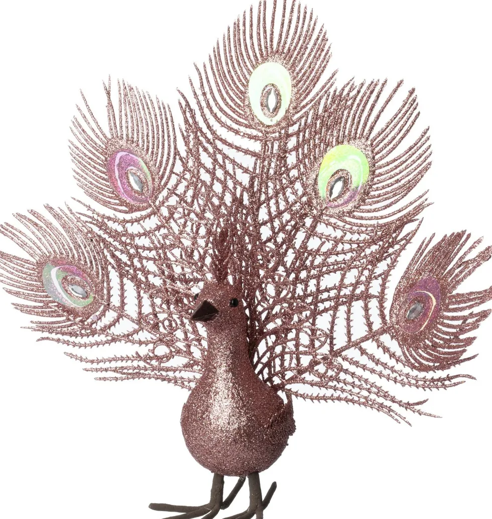 Intratuin kerstfiguur Paco pauw roze 38 x 30 x 9 cm