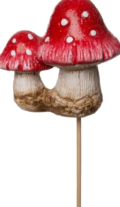 Intratuin kerstfiguur paddenstoel multi 8 x 5,5 x 7,5 cm